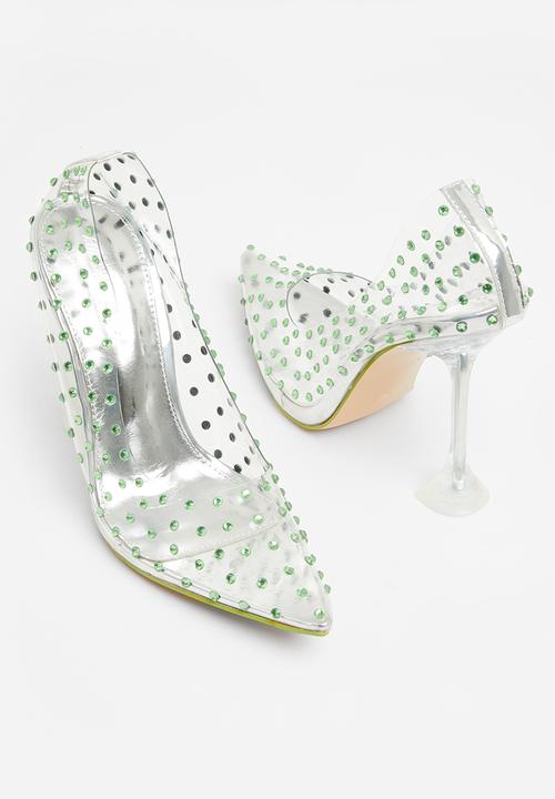 Public Desire - Fancy pointed toe cake stand court heel - lime