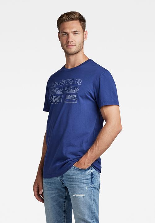 G-STAR - Originals r t-shirt - ballpen blue
