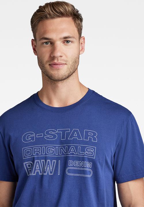 G-STAR - Originals r t-shirt - ballpen blue