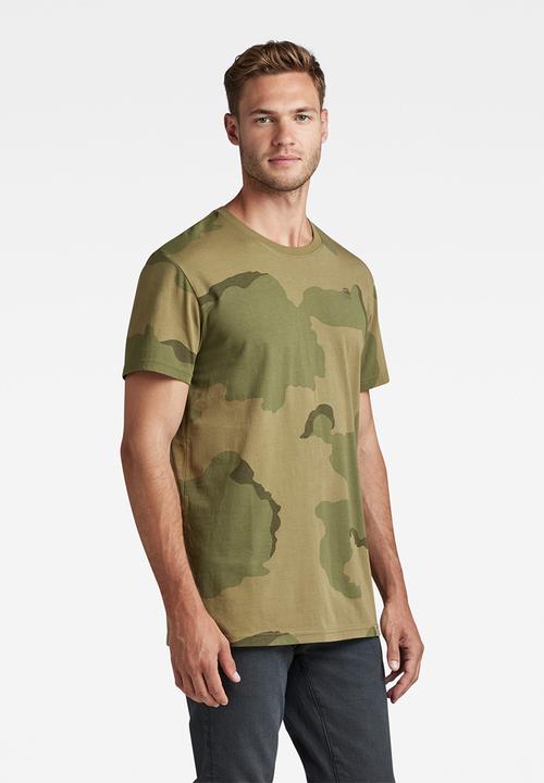 G-STAR - Desert camo r t-shirt - smoke olive desert camo