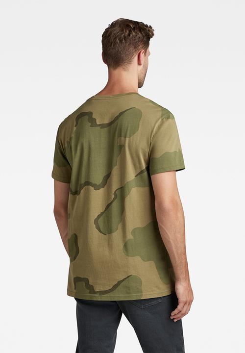 G-STAR - Desert camo r t-shirt - smoke olive desert camo