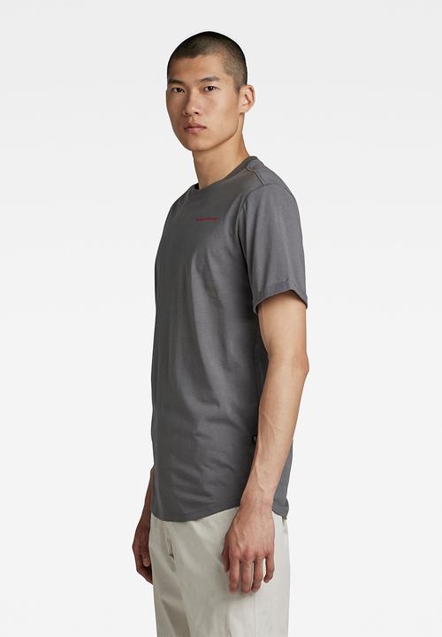 G-STAR - Lash back text r t-shirt - granite