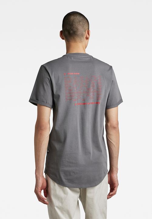 G-STAR - Lash back text r t-shirt - granite