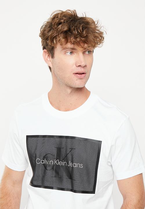 Calvin Klein - Monologo mesh box tee - bright white