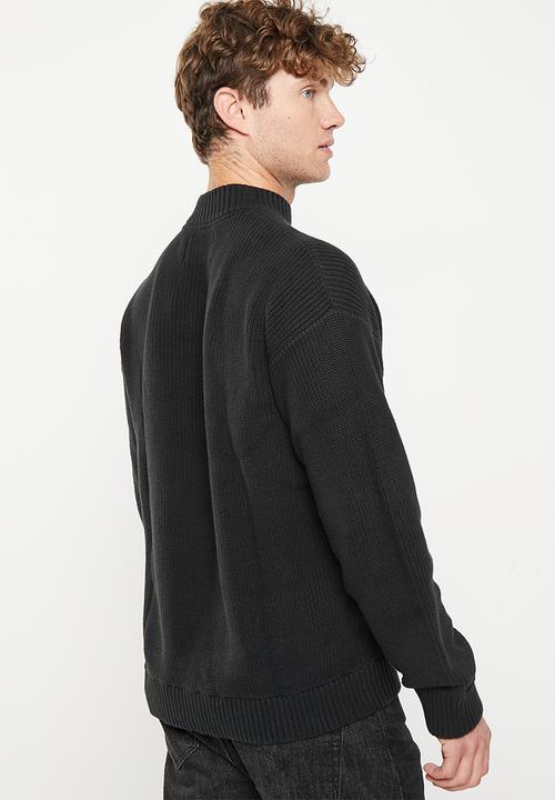 Calvin Klein - Disrupted lacquer logo sweater - black