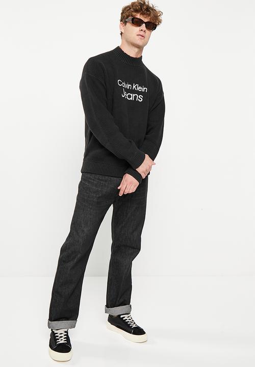 Calvin Klein - Disrupted lacquer logo sweater - black