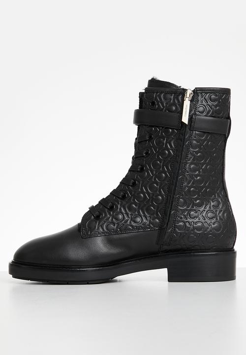 Calvin Klein - Combat boot w/hw wl - black