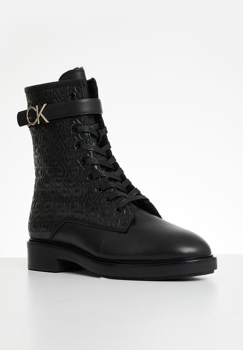 Calvin Klein - Combat boot w/hw wl - black