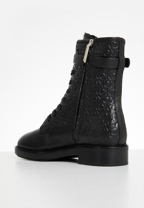 Calvin Klein - Combat boot w/hw wl - black