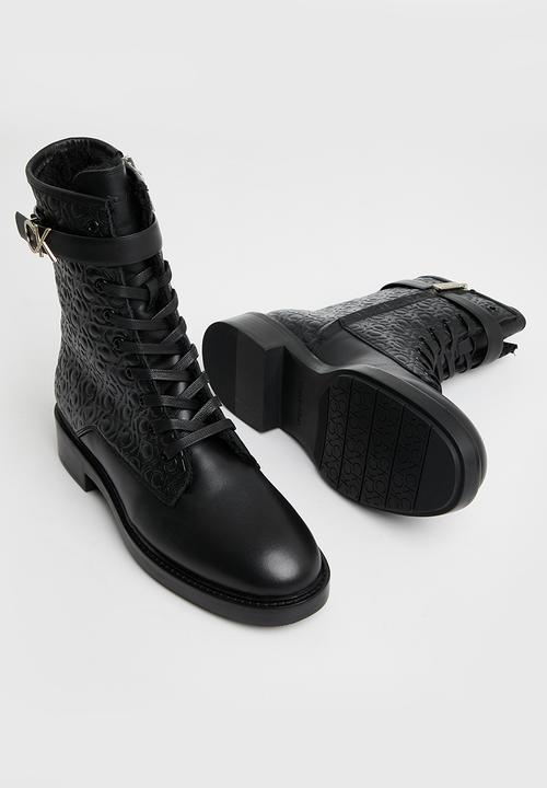 Calvin Klein - Combat boot w/hw wl - black