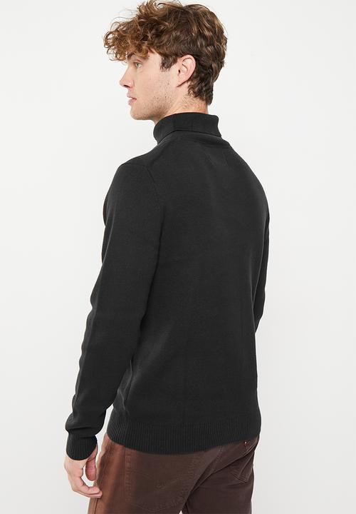 Calvin Klein - Small box roll neck sweater - black