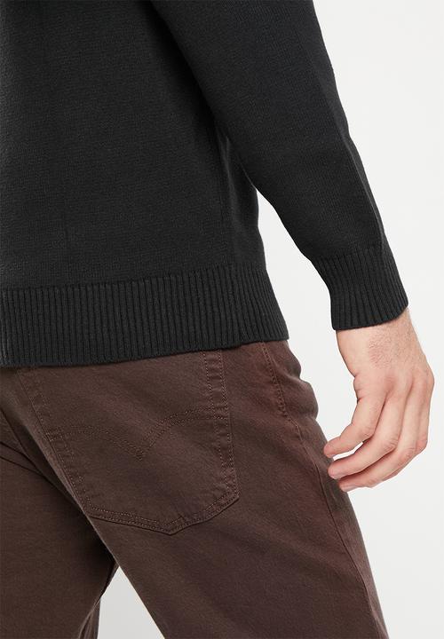 Calvin Klein - Small box roll neck sweater - black