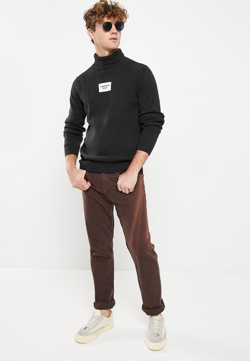 Calvin Klein - Small box roll neck sweater - black
