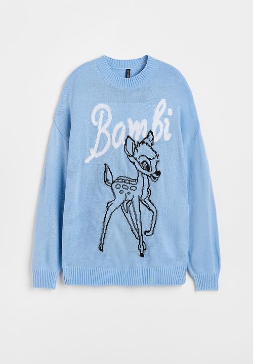 H&M - Jacquard-knit jumper - light blue/bambi