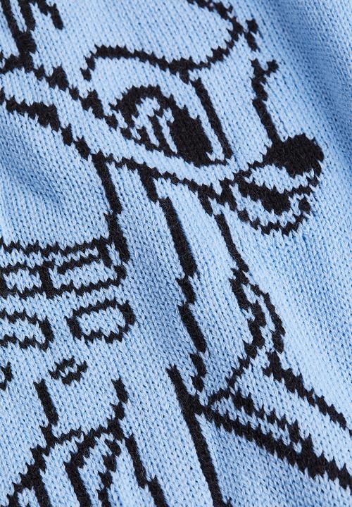 H&M - Jacquard-knit jumper - light blue/bambi