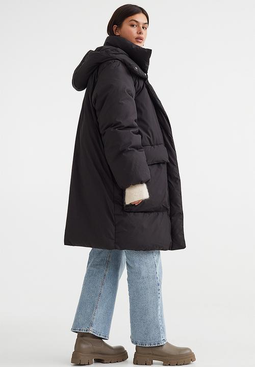 H&M - Hooded puffer coat - black 