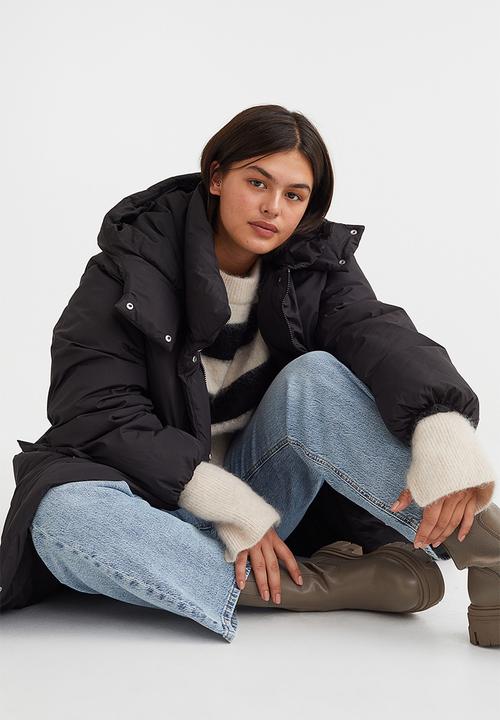 H&M - Hooded puffer coat - black 
