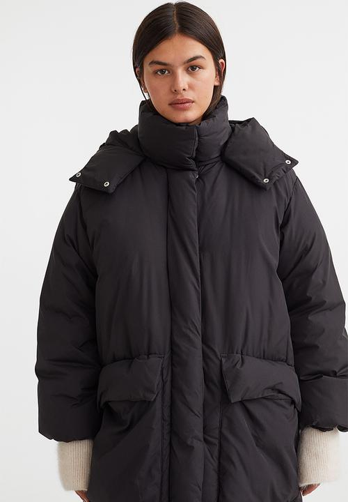 H&M - Hooded puffer coat - black 