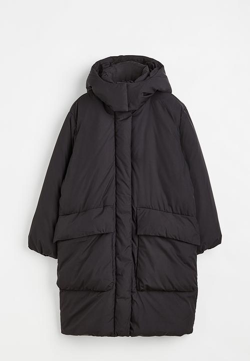 H&M - Hooded puffer coat - black 