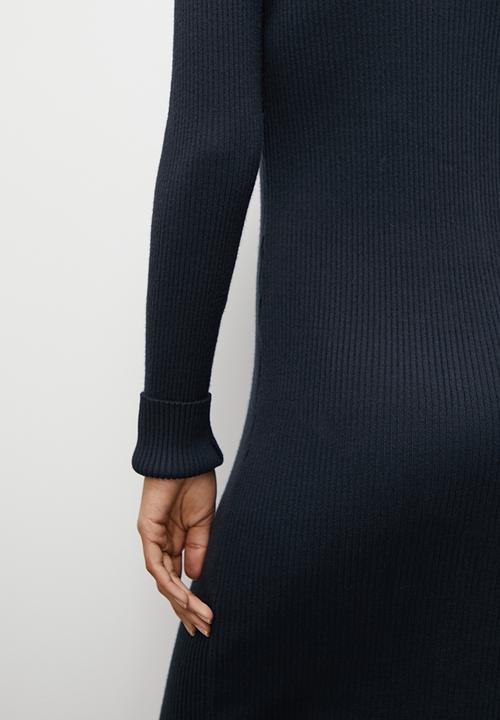 Superbalist - Button through midi knitwear dress - ink