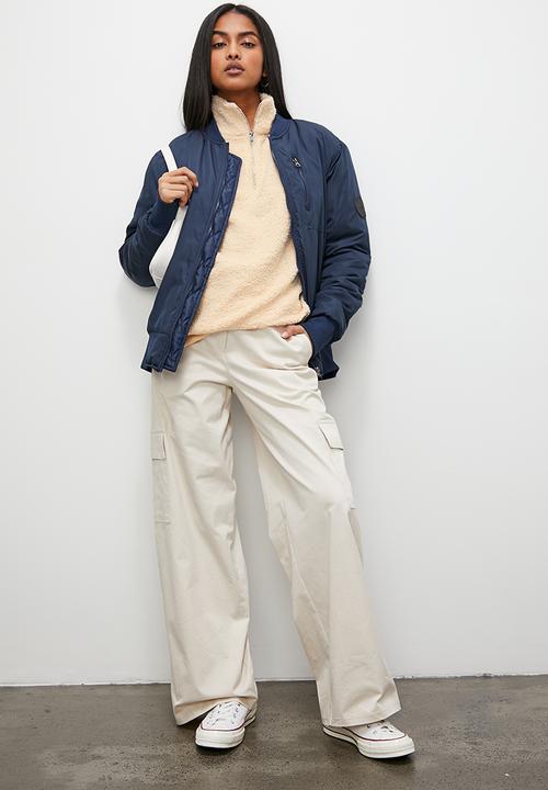 Superbalist - Half zip teddy sweat - oat