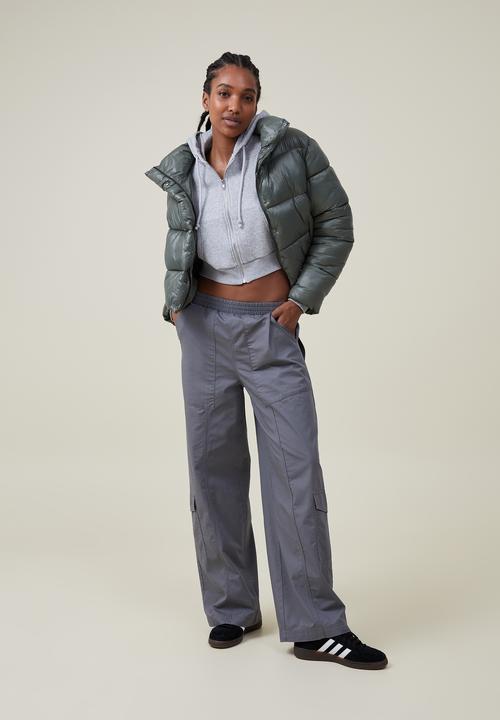 Cotton On - Cropped puffer jacket - daintree