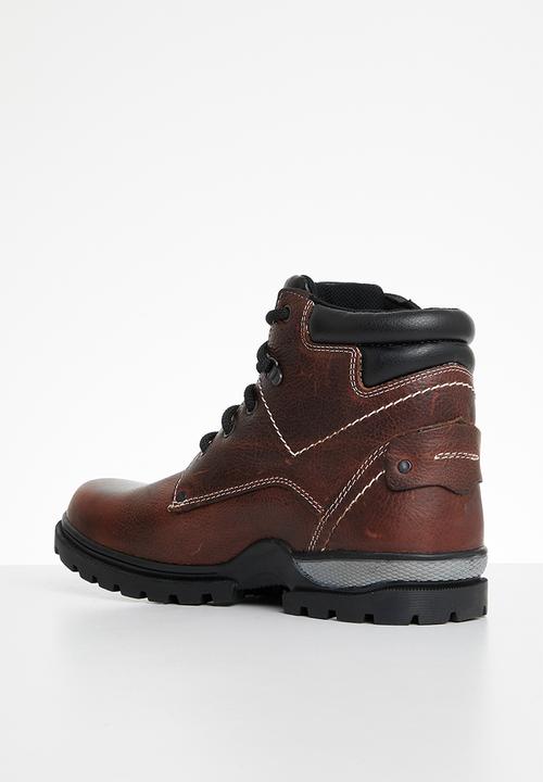 Bronx - Trap hiking boot leather boot - red/brown 