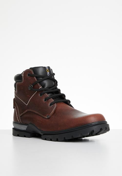 Bronx - Trap hiking boot leather boot - red/brown 