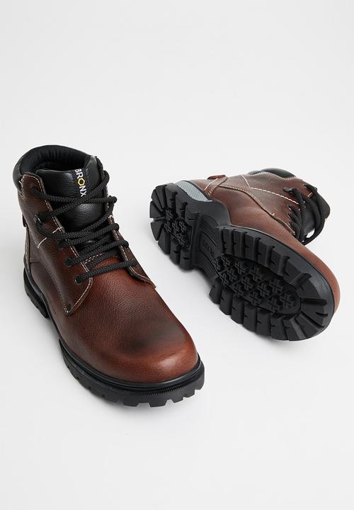 Bronx - Trap hiking boot leather boot - red/brown 