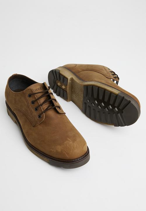 Bronx - A town derby leather slip ons - dark brown