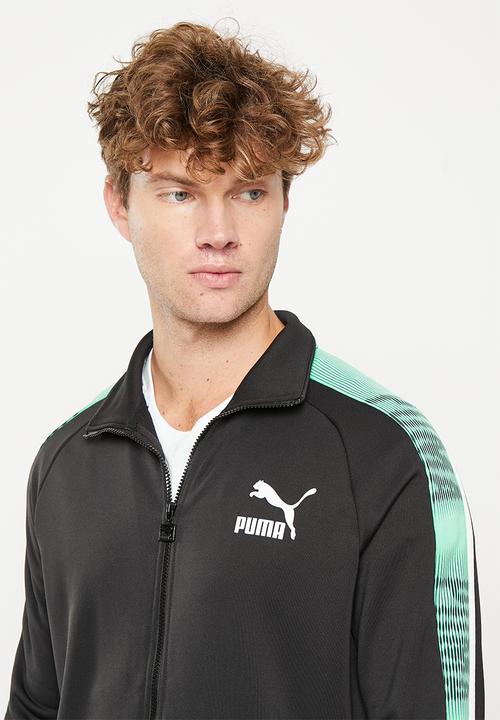 PUMA - T7 sport track jacket pt - puma black-mint