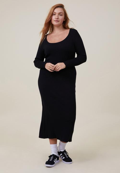 Cotton On - Curve knit maxi dress  - black