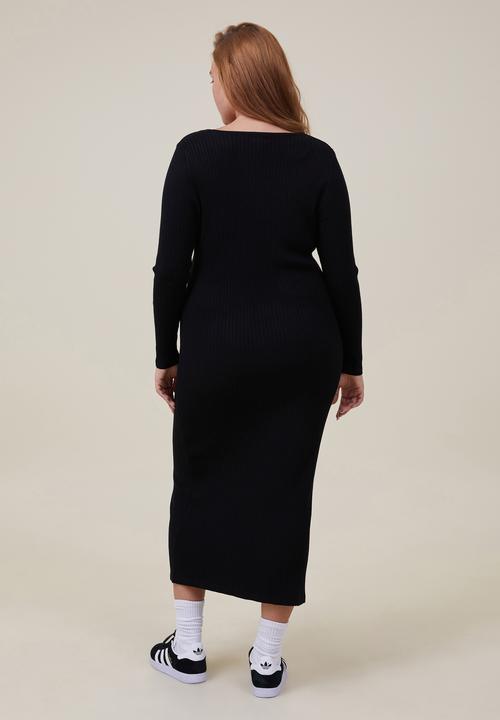 Cotton On - Curve knit maxi dress  - black