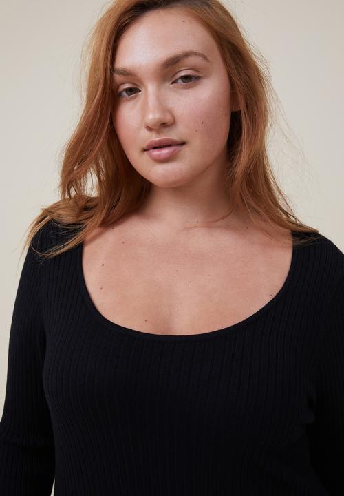 Cotton On - Curve knit maxi dress  - black