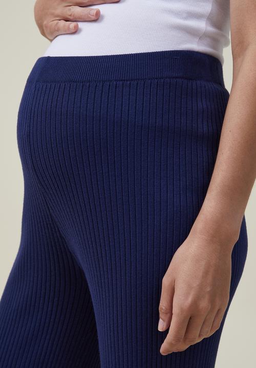 Cotton On - Maternity friendly urban wide leg pant - medieval blue
