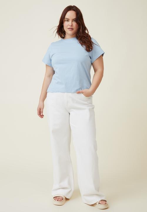Cotton On - Curve 91 short sleeve tee - seaside blue