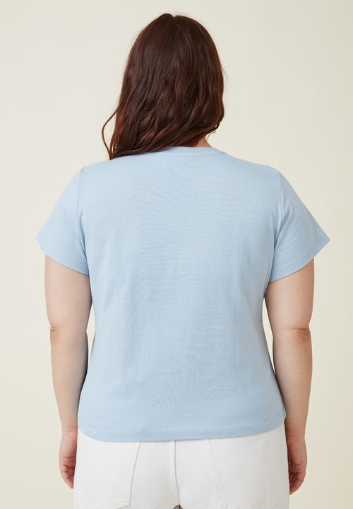 Cotton On - Curve 91 short sleeve tee - seaside blue