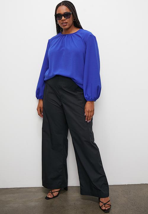 Superbalist - Gathered crew neck shell - blue
