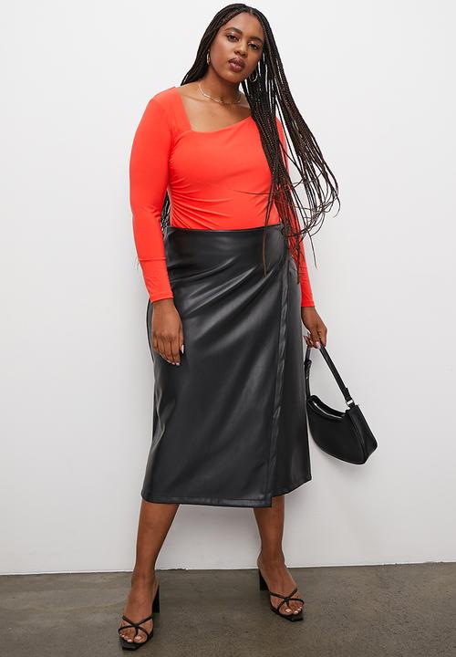 Superbalist - Asymmetrical neckline bodysuit - orange
