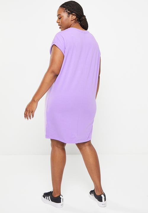 adidas Originals - Plus tref t dress lf w - magic lilac
