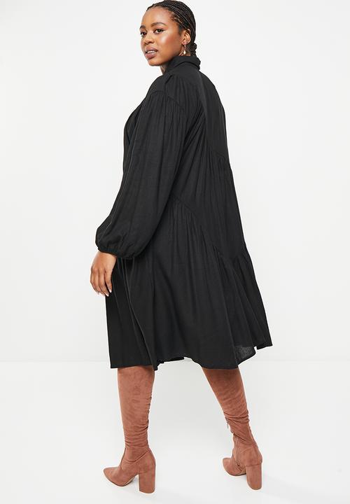 AMANDA LAIRD CHERRY - Plus kya dress - black