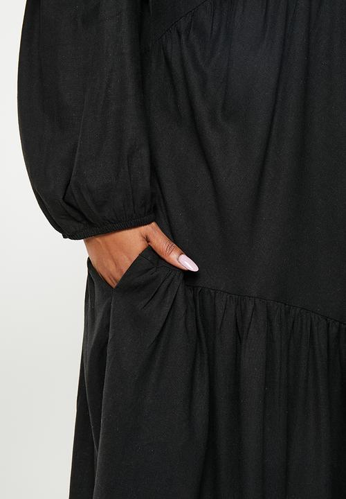 AMANDA LAIRD CHERRY - Plus kya dress - black