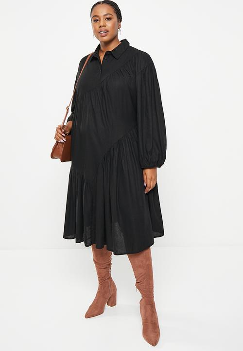 AMANDA LAIRD CHERRY - Plus kya dress - black