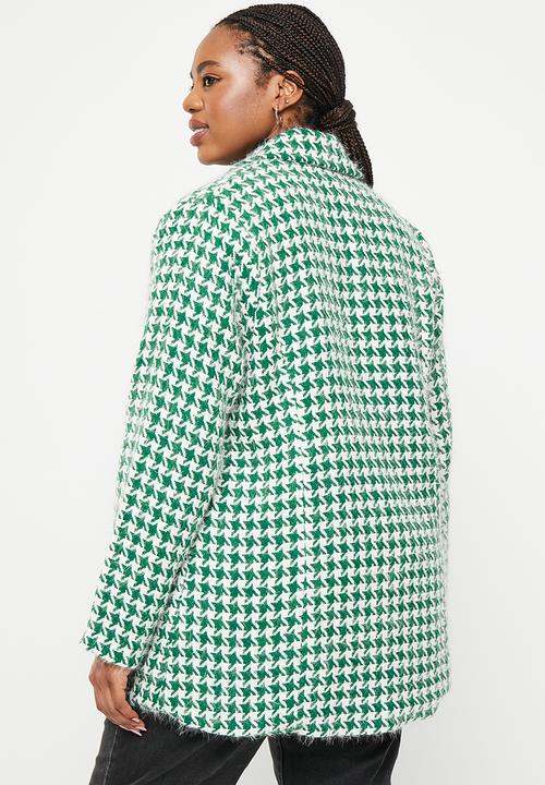 Me&B - Plus boucle blazer - green & milk