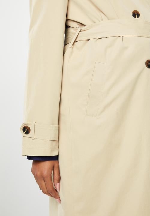 Cotton On - Bump friendly drop shoulder trench coat - mid taupe