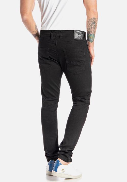 Replay - Skinny fit johnfrus jeans - black