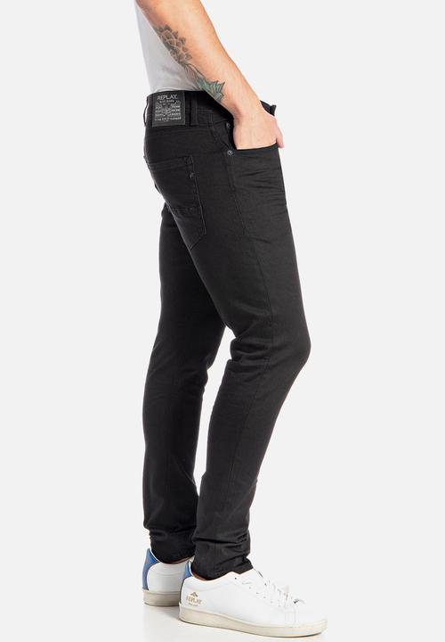 Replay - Skinny fit johnfrus jeans - black