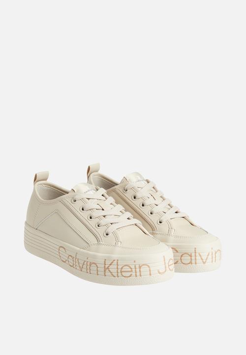 Calvin Klein - Vulc flatf low wrap around logo - eggshell