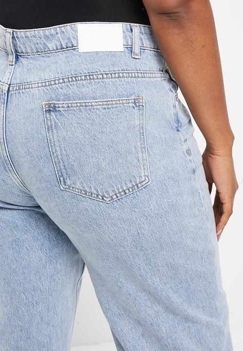 Glamorous - Wide leg cropped jeans - light stonewash