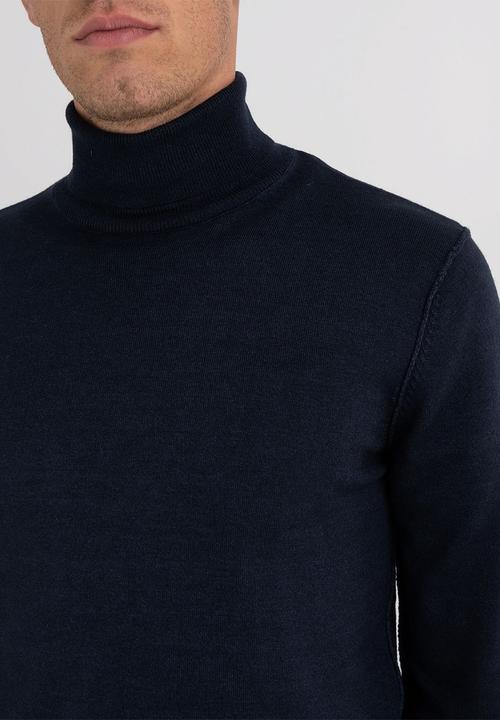 Replay - Turtleneck wool sweater - dark navy